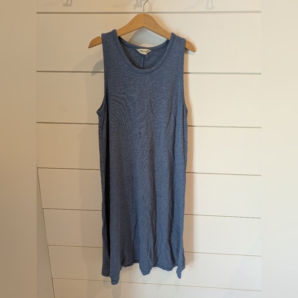 Madewell High Point Blue Tank Dress, size XS